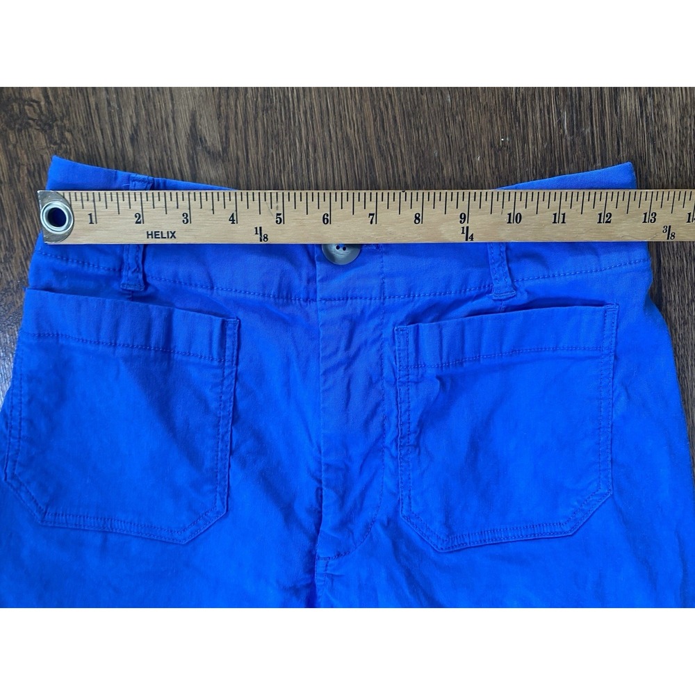 Maeve The Colette Wide Leg Pants Blue Womens Size 26 Stretch Linen Blend - Picture 7 of 10